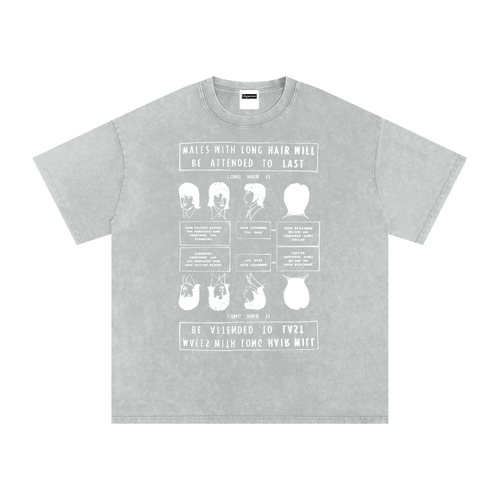 Operation Snip Snip Tee - Snow Washed Grey