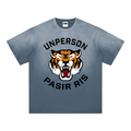 Laughing Tiger Tee - Washed Blue