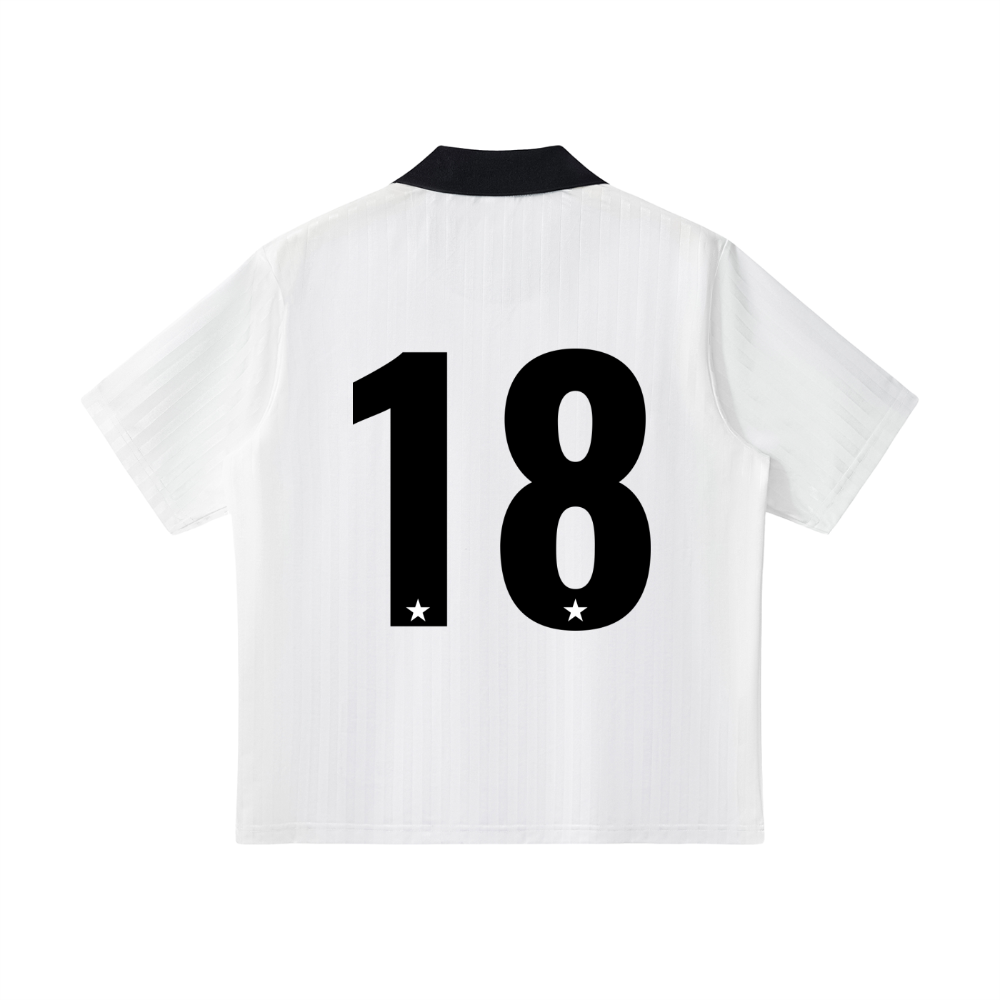 Contrast Striped Soccer Jersey - White