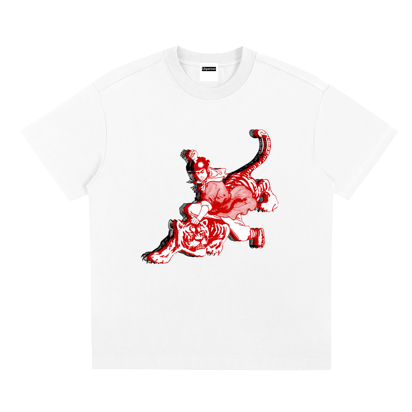 Punch the Tiger Tee - White