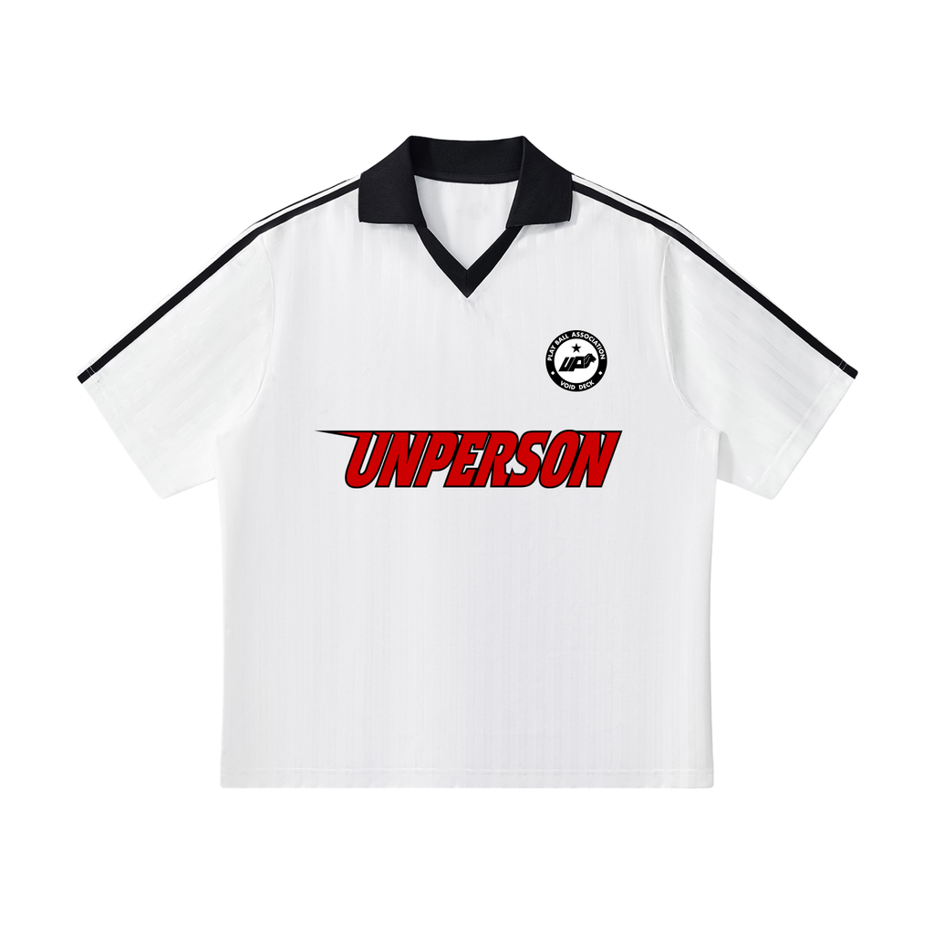 Contrast Striped Soccer Jersey - White
