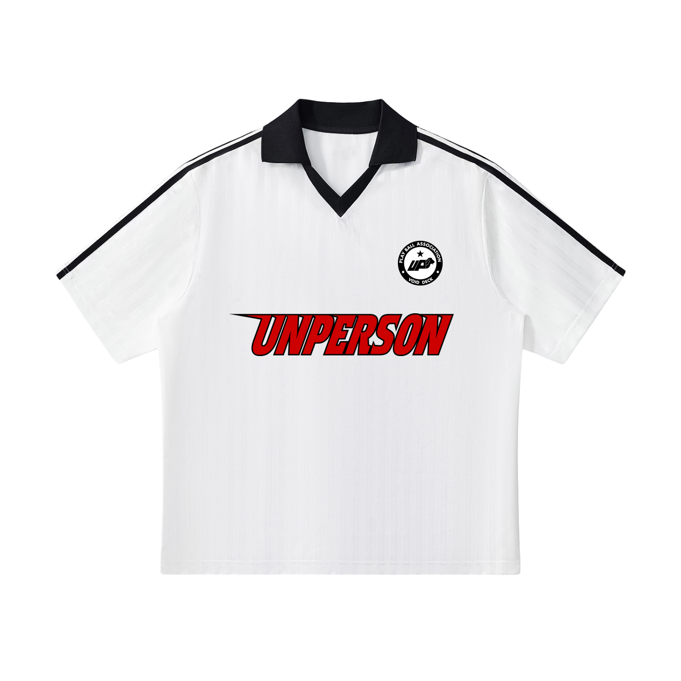 Contrast Striped Soccer Jersey - White