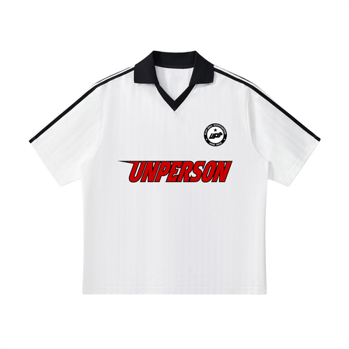 Contrast Striped Soccer Jersey - White