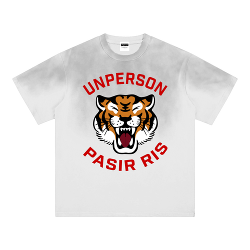 Laughing Tiger Tee - Washed White