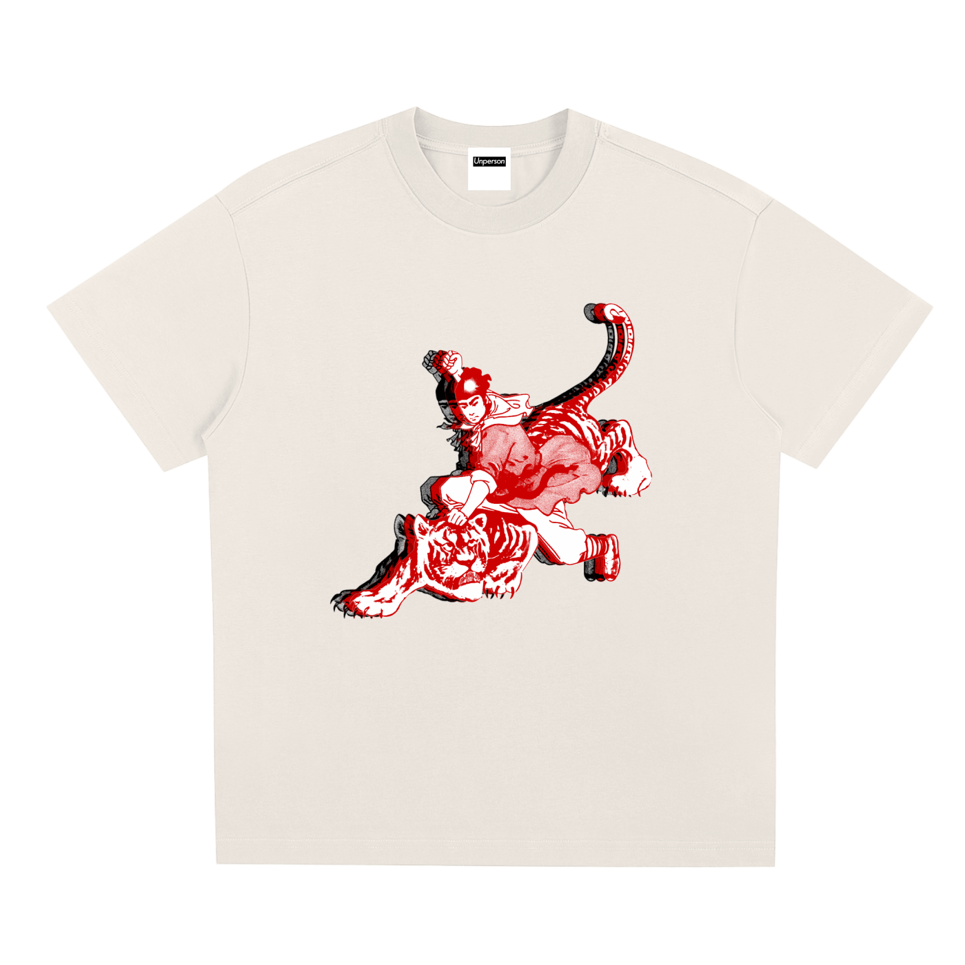 Punch the Tiger Tee - Stone