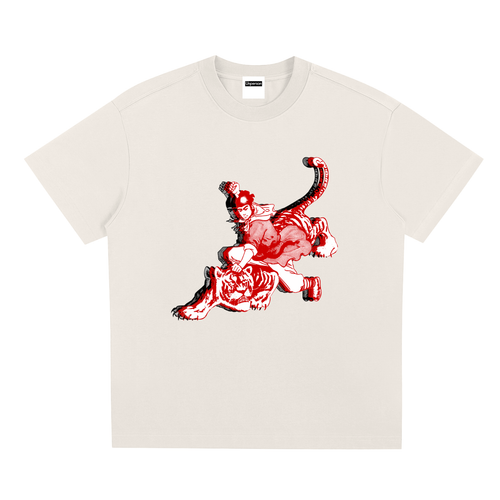 Punch the Tiger Tee - Stone